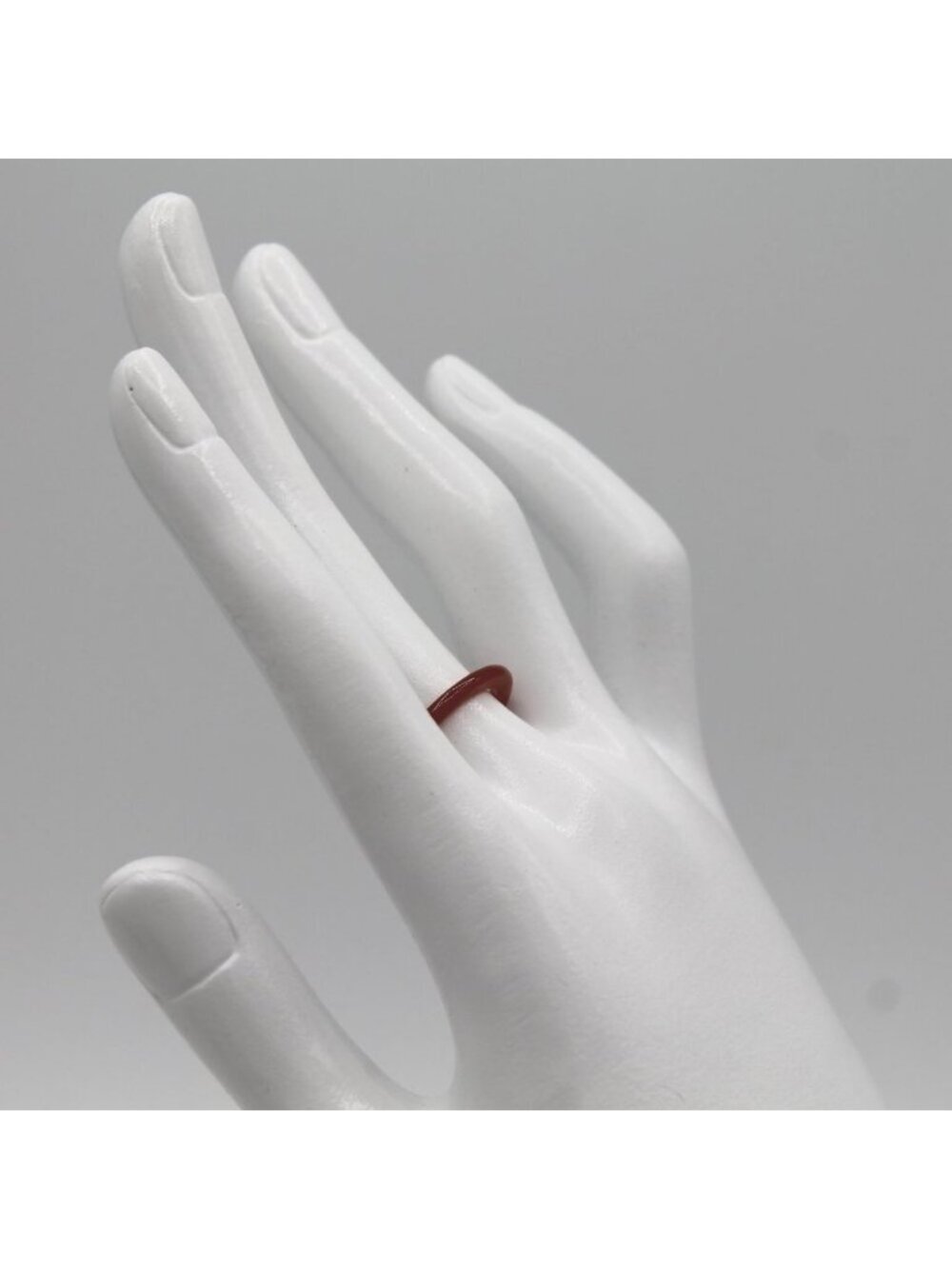 Ring natural dark orange stone 2.5mm - Picture 6 of 7